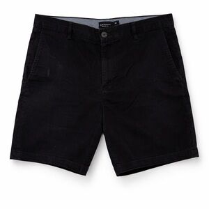 Club Monaco Baxter Fit Black Chino Shorts Size 32 Stretch Cotton Men’s